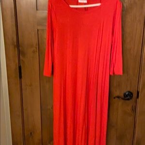 Dress, orange red